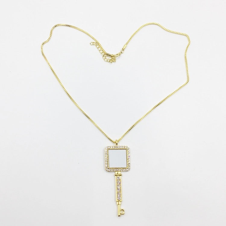 Sublimation Key to my heart Necklace