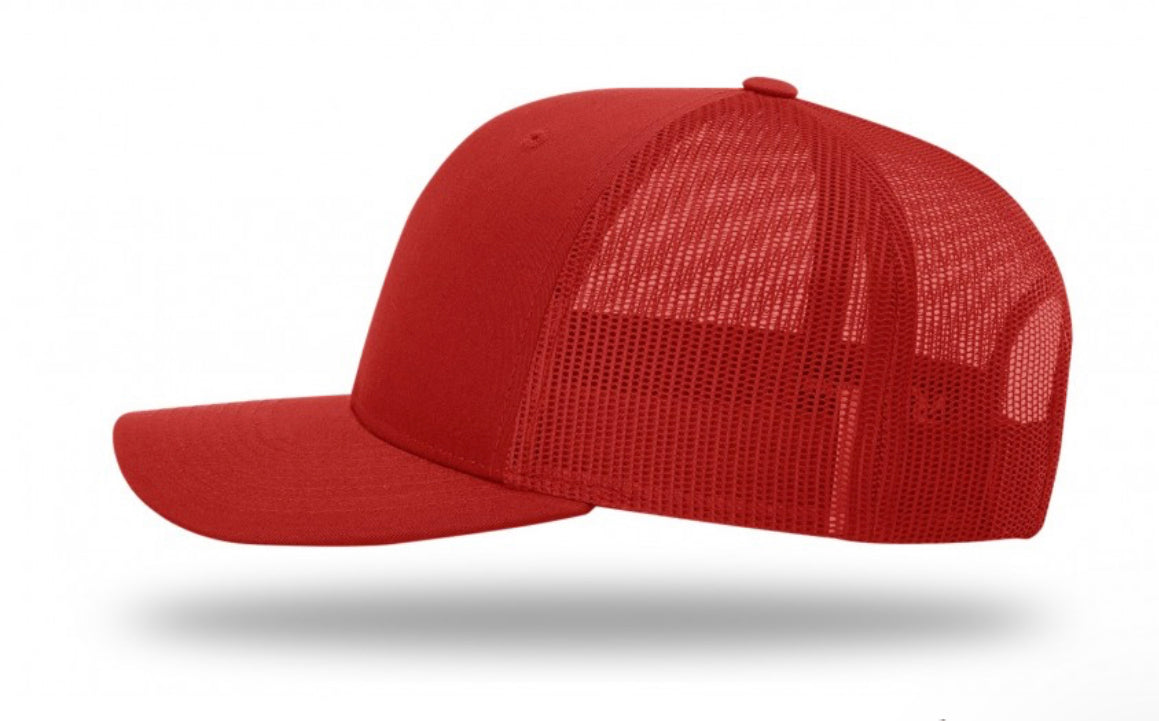 Blank Trucker Hats - 6 Panel Snapback Mesh BK Caps (Compare to Richardson Trucker Hats 112) - 5216