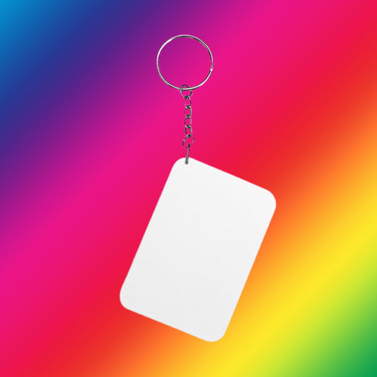 Sublimation POLYMER LARGE Rectangular Keychain