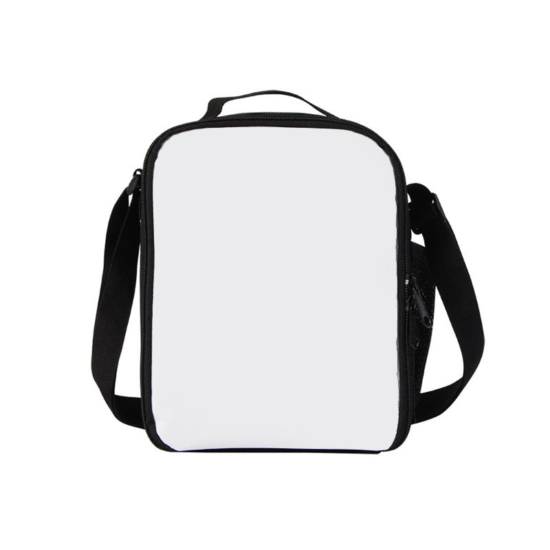 Black Sublimation blank Lunch box lunch tote with strap